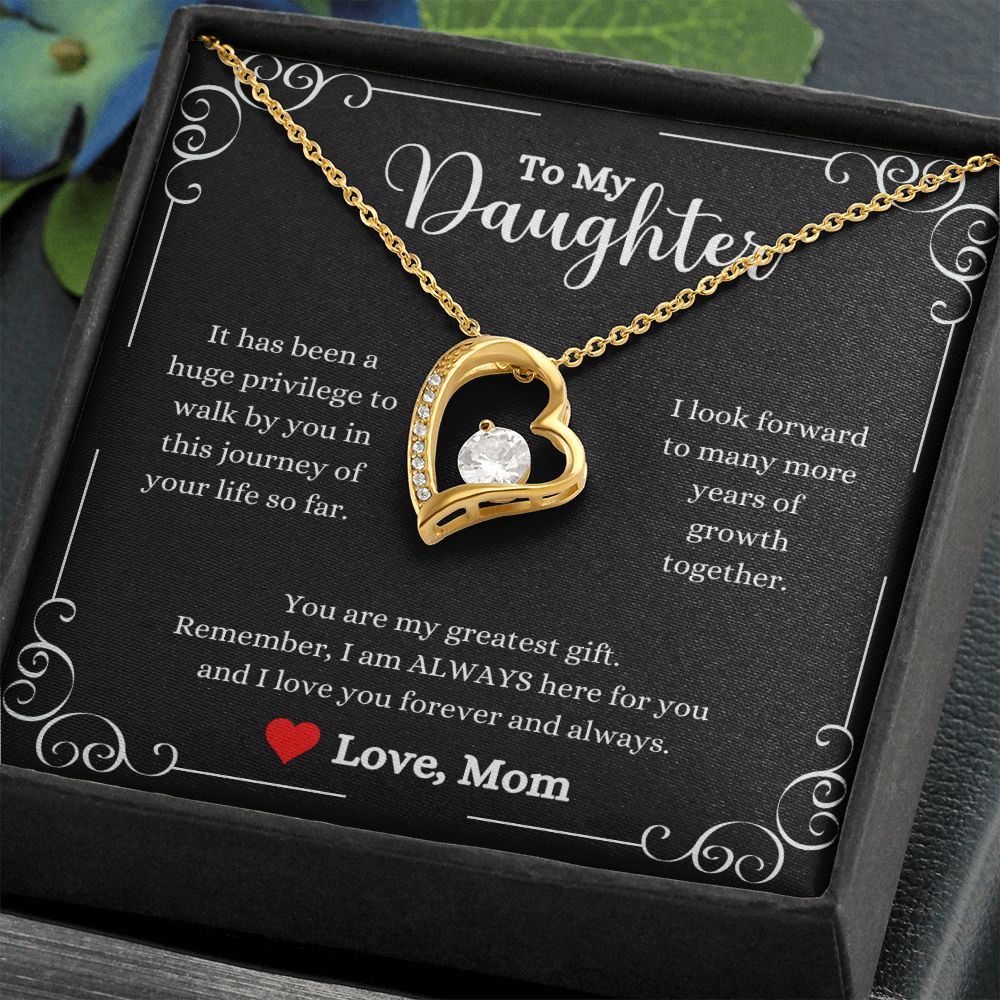 A I Love You Forever And Always Forever Love Necklace - Gift for Daughter from Mom necklace from ShineOn Fulfillment, with a message to my daughter.