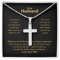 A I Love You to the Moon and Back Artisan Cross Necklace – For Husband by ShineOn Fulfillment that says i love my husband.