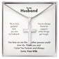 A I'M So Truly Grateful Artisan Cross Necklace – For Husband by ShineOn Fulfillment that says i love you husband.