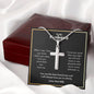 A I Will Always Love You To Infinity Artisan Cross Necklace – For Husband by ShineOn Fulfillment with a poem on it and a cross.