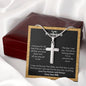 A I Love You For All That That You Are Artisan Cross Necklace - For Husband by ShineOn Fulfillment with a poem on it.