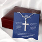 An Every Day Of My Life Is Perfect Artisan Cross Necklace – For Husband by ShineOn Fulfillment with a poem on it.