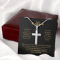 A ShineOn Fulfillment gift box with an I Love You to the Moon and Back Artisan Cross Necklace – For Husband and a poem on it.