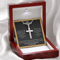 A ShineOn Fulfillment gift box with an I Love You For All That That You Are Artisan Cross Necklace – For Husband and a message on it.