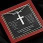 A I Will Always Love You To Infinity Artisan Cross Necklace – For Husband by ShineOn Fulfillment in a red box.