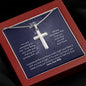 A You Are Everything To Me Artisan Cross Necklace – For Husband by ShineOn Fulfillment in a red box.
