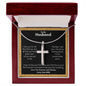 An I Love You For All That That You Are Artisan Cross Necklace – For Husband by ShineOn Fulfillment with a poem in a wooden box.
