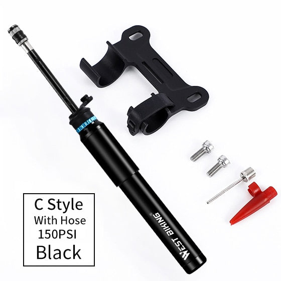 89G Portable 160 PSI High Pressure Mini Bicycle Pump - Golden Value SG