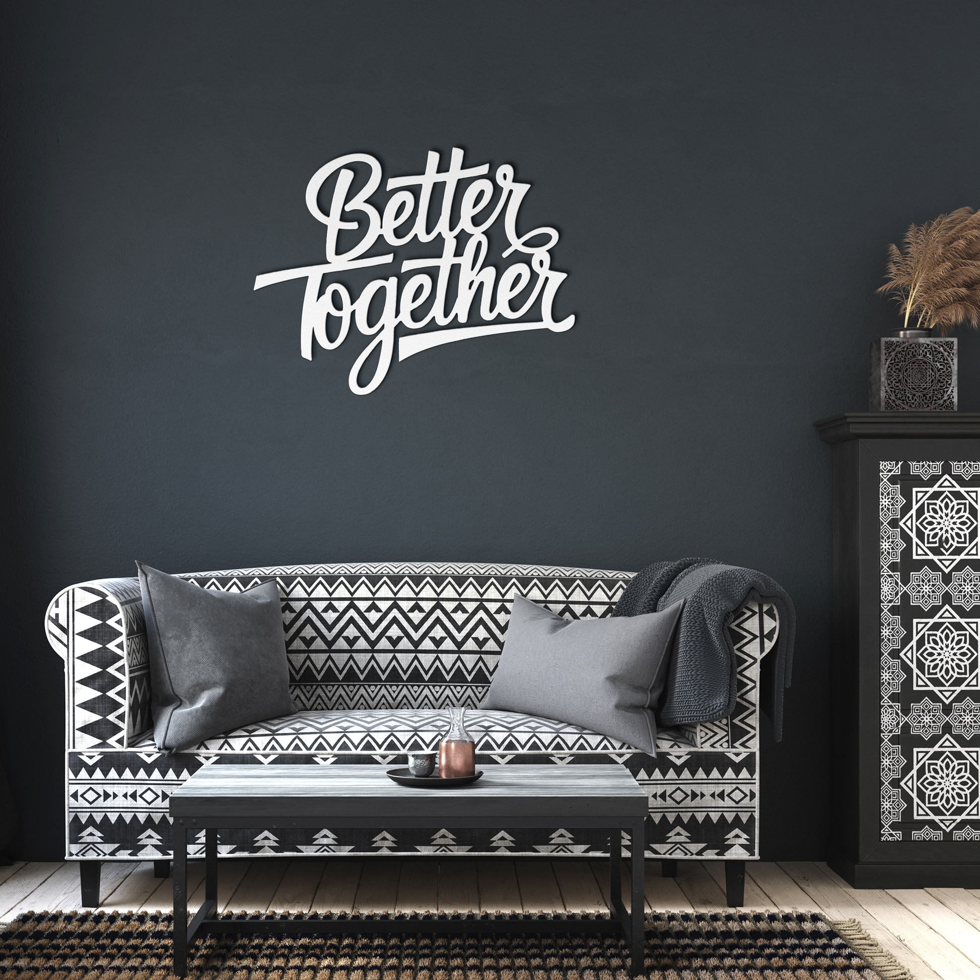 Better_Together_Metal_Sign_White_Dark_Living_Room_Mockup.png