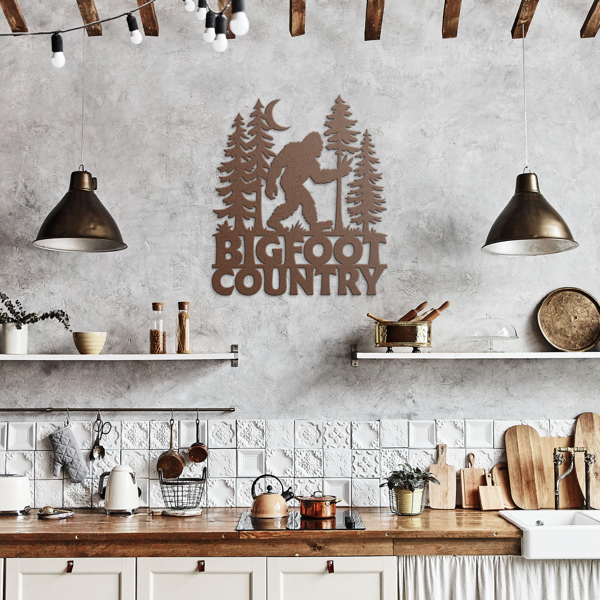Bigfoot_Country_Metal_Wall_Art_Copper_Rustic_Kitchen_Mockup.png