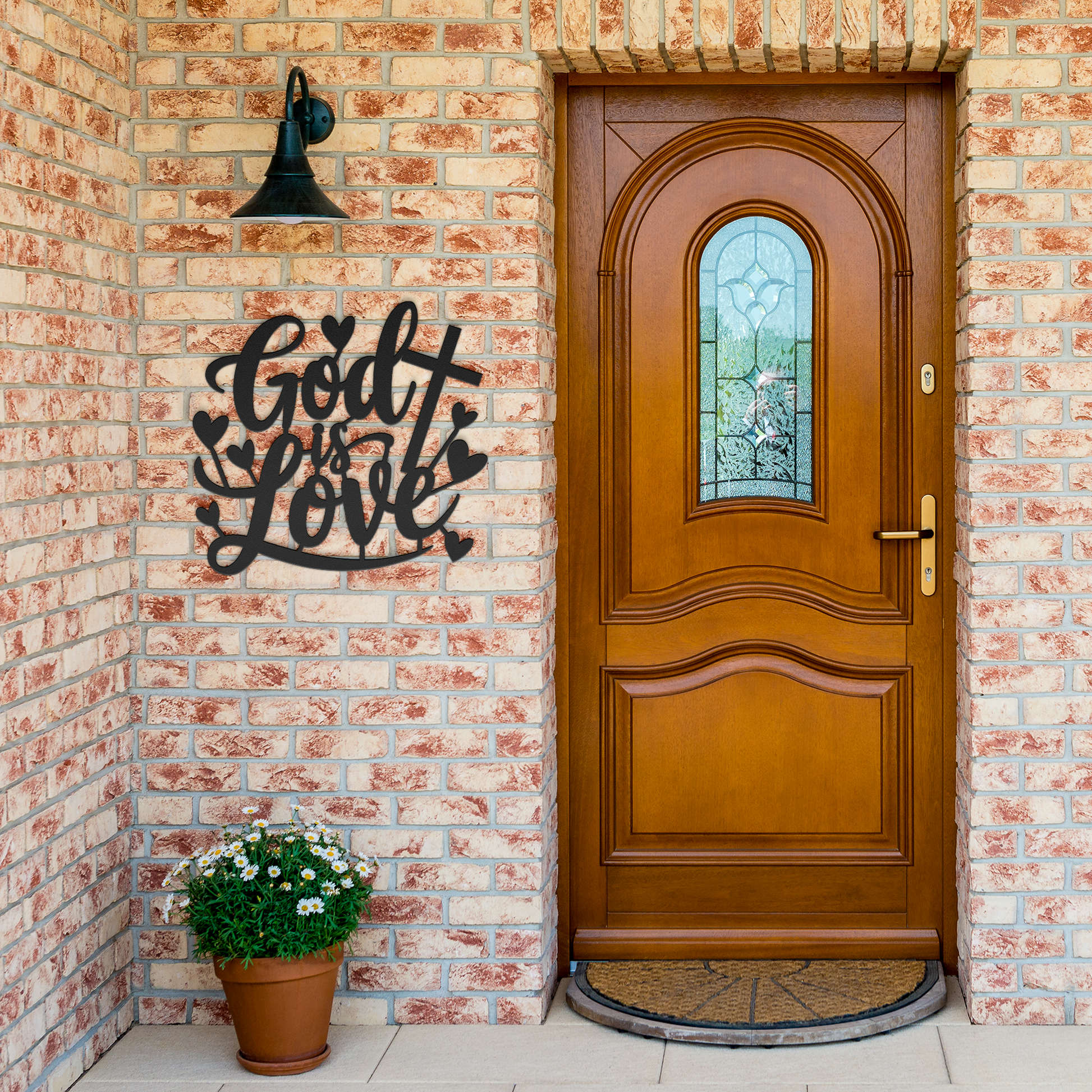Christian_Metal_Art_-_God_is_Love_Black_Brick_Entrance_Mockup.png