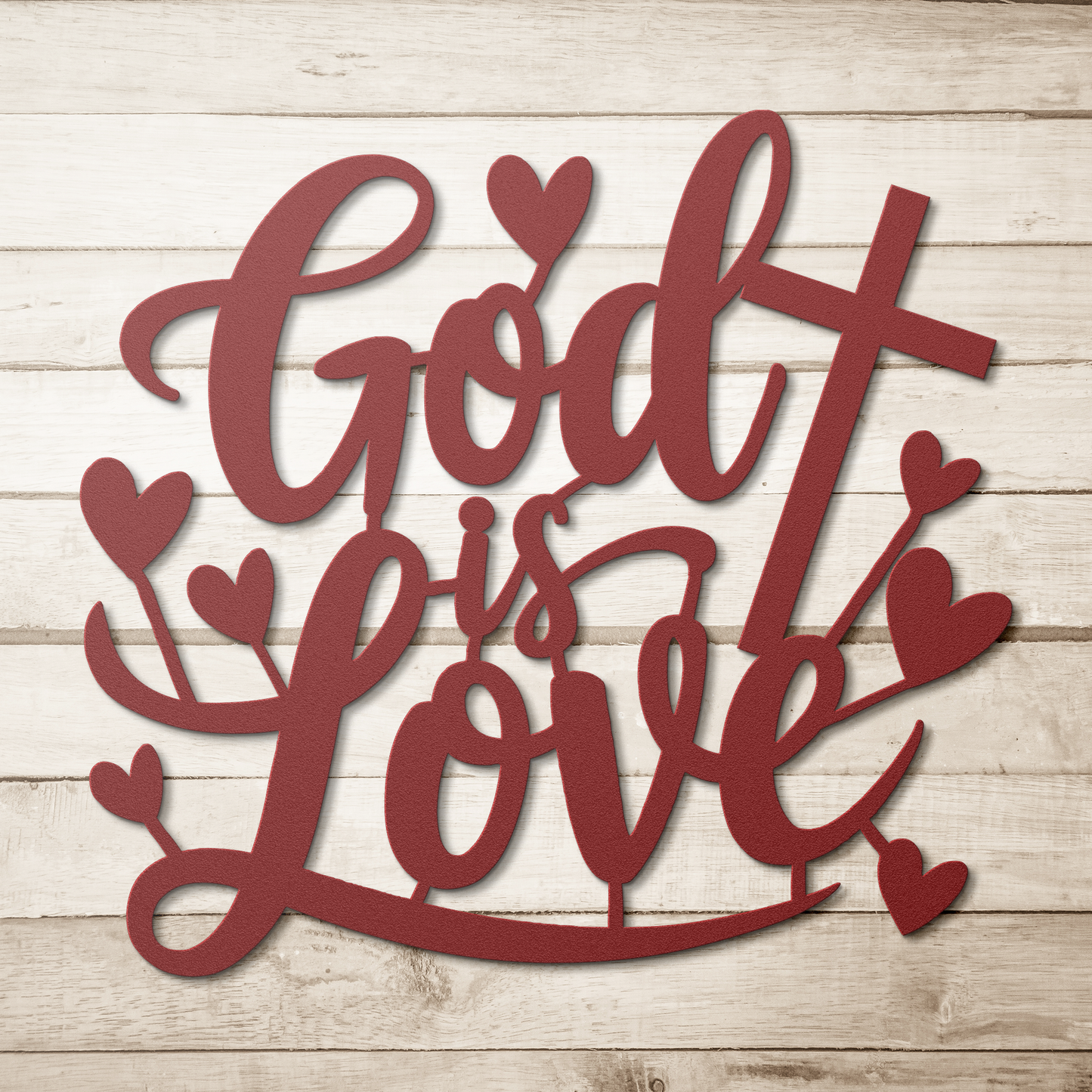 Christian_Metal_Art_-_God_is_Love_Red_Simple_Wood_BKGD_Mockup.png
