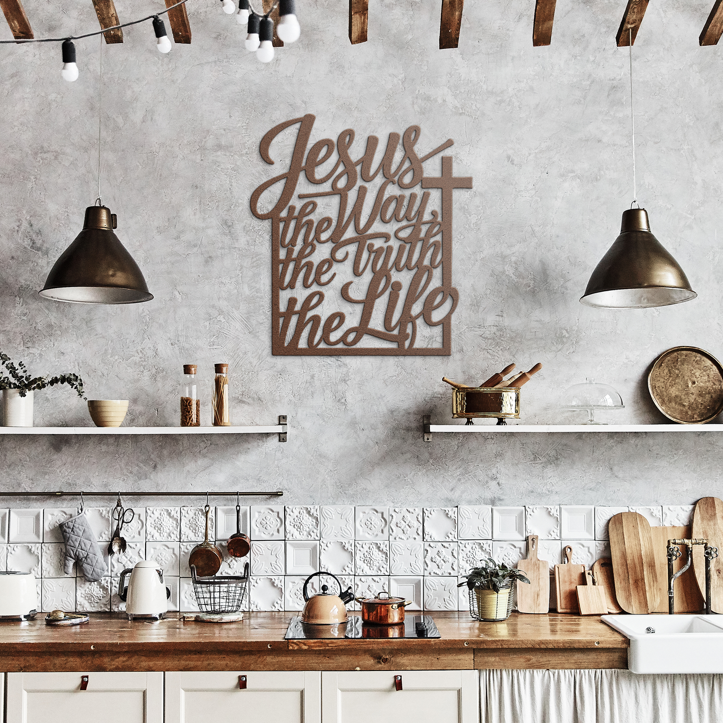 Christian_Metal_Sign_-_Jesus_The_Way_The_Copper_Rustic_Kitchen_Mockup.png