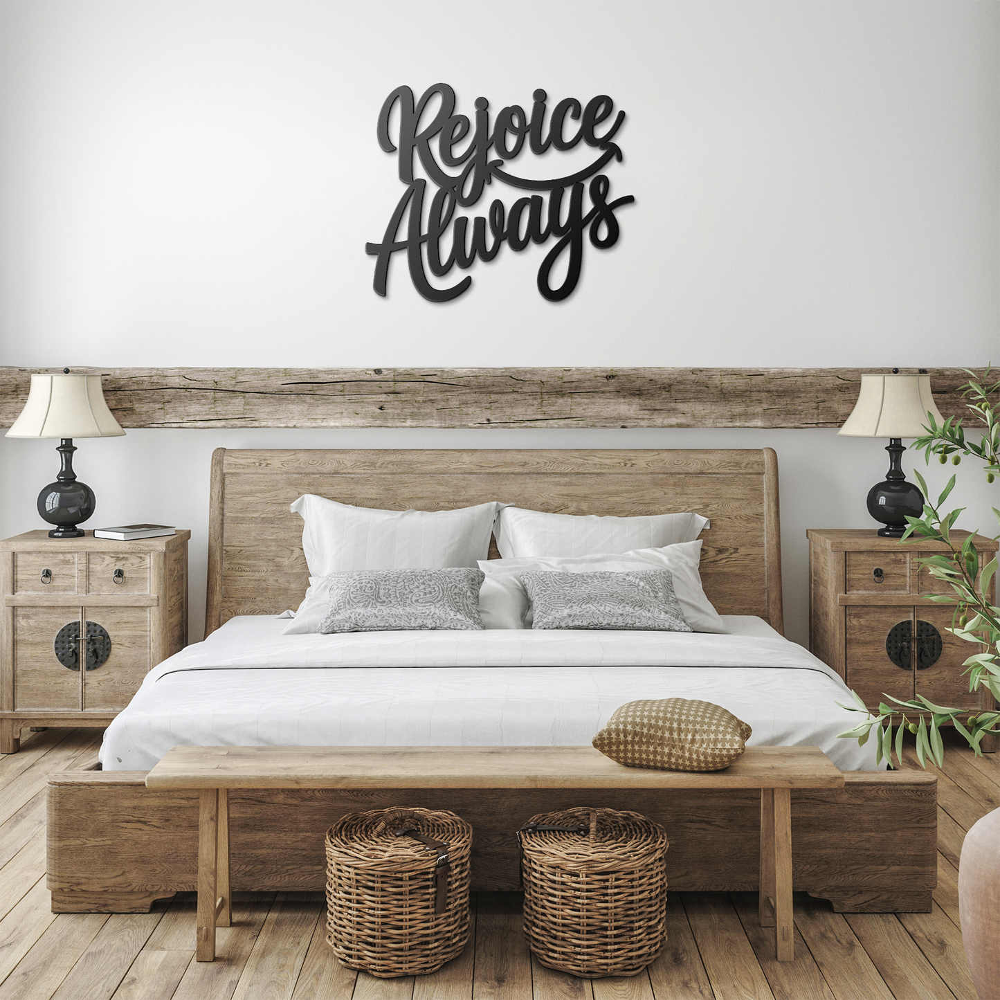 Christian_Metal_Sign_-_Rejoice_Always_Black_Farmhouse_Bedroom_Mockup.png