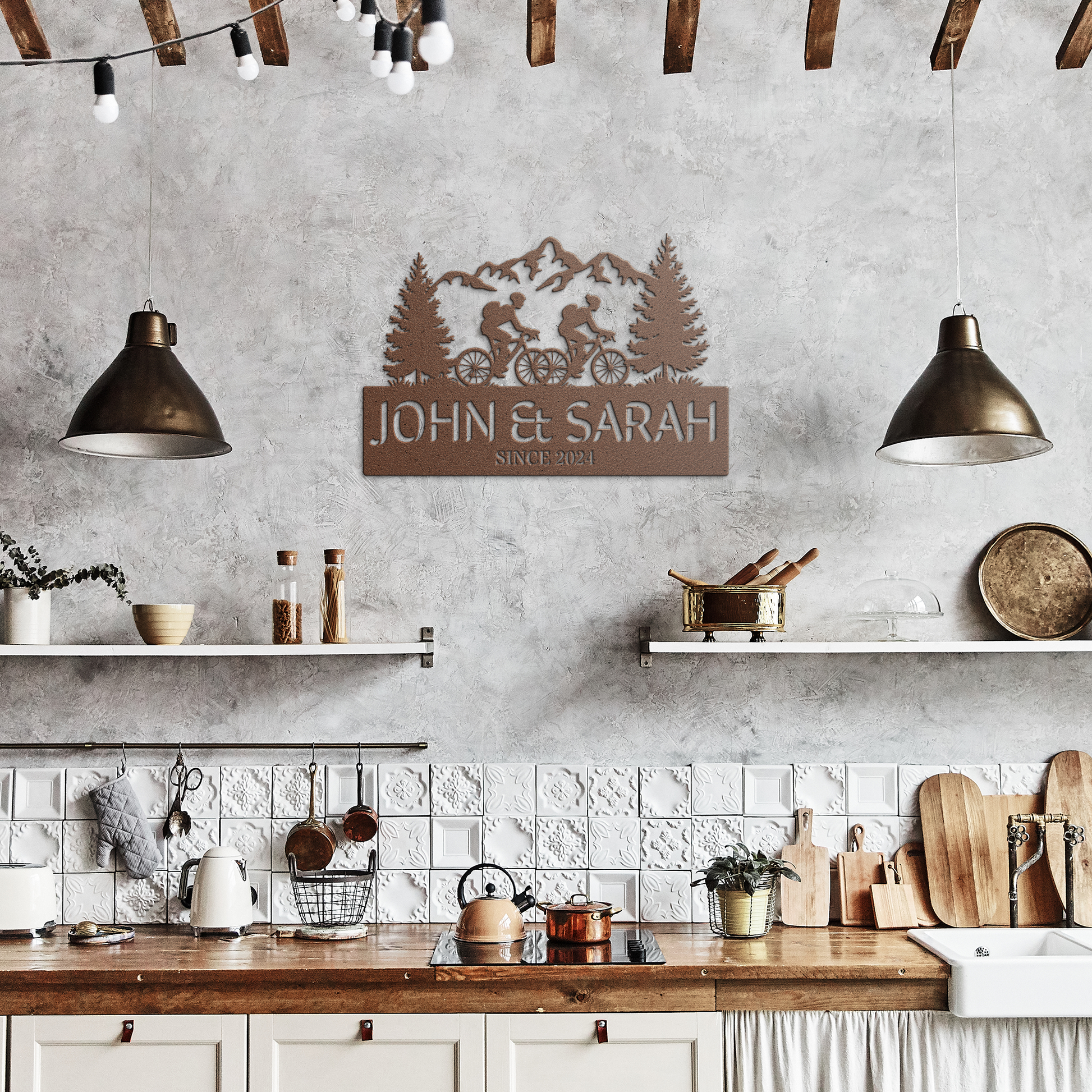 Cycling_Couple_In_the_Mountain_Metal_Art_Copper_Rustic_Kitchen_Mockup.png