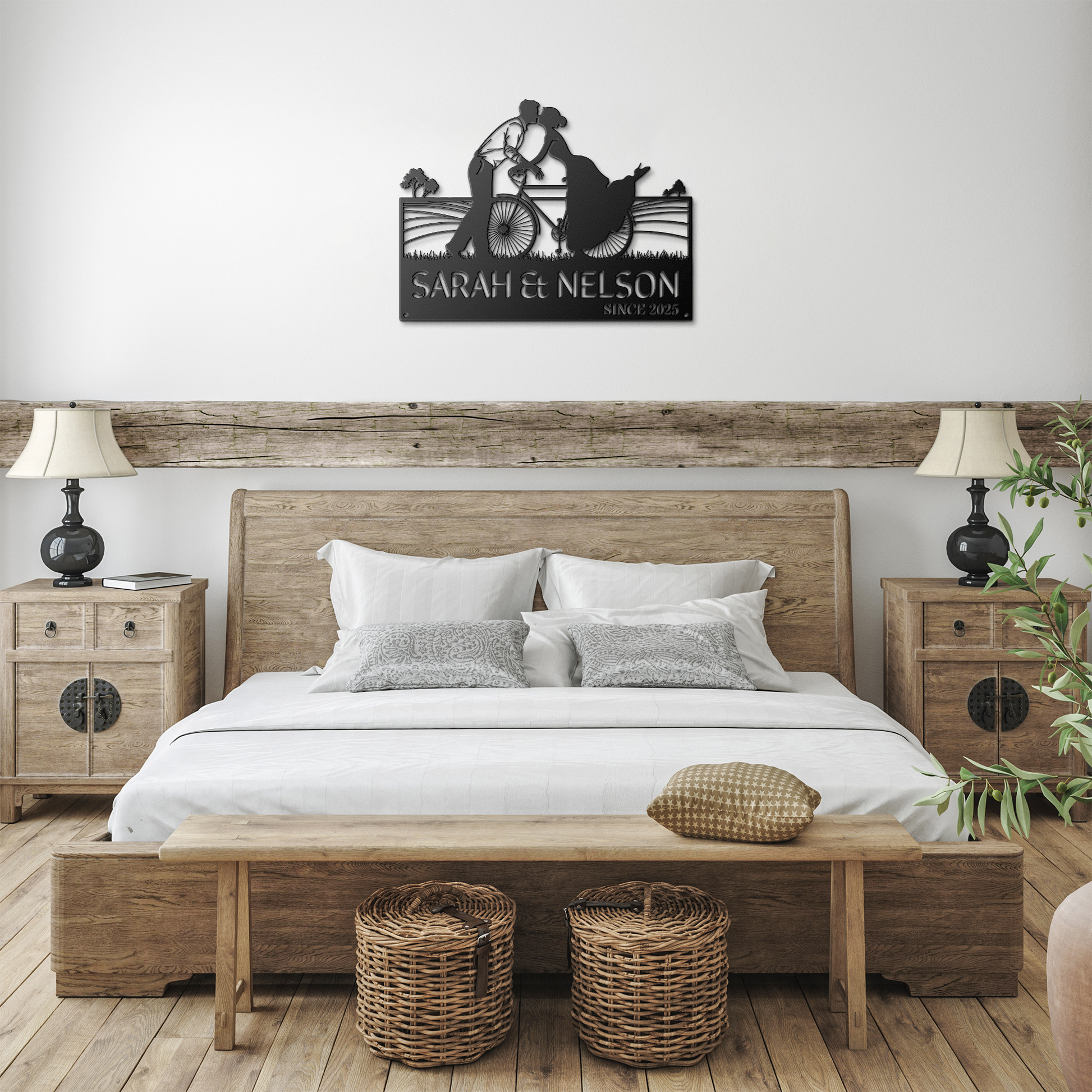 Cycling_Couple_Kissing_Metal_Sign_Black_Farmhouse_Bedroom_Mockup.png