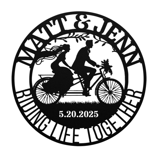 Cycling_Couple_Wedding_Metal_Wall_Art_Black_Transparent_Mockup.png