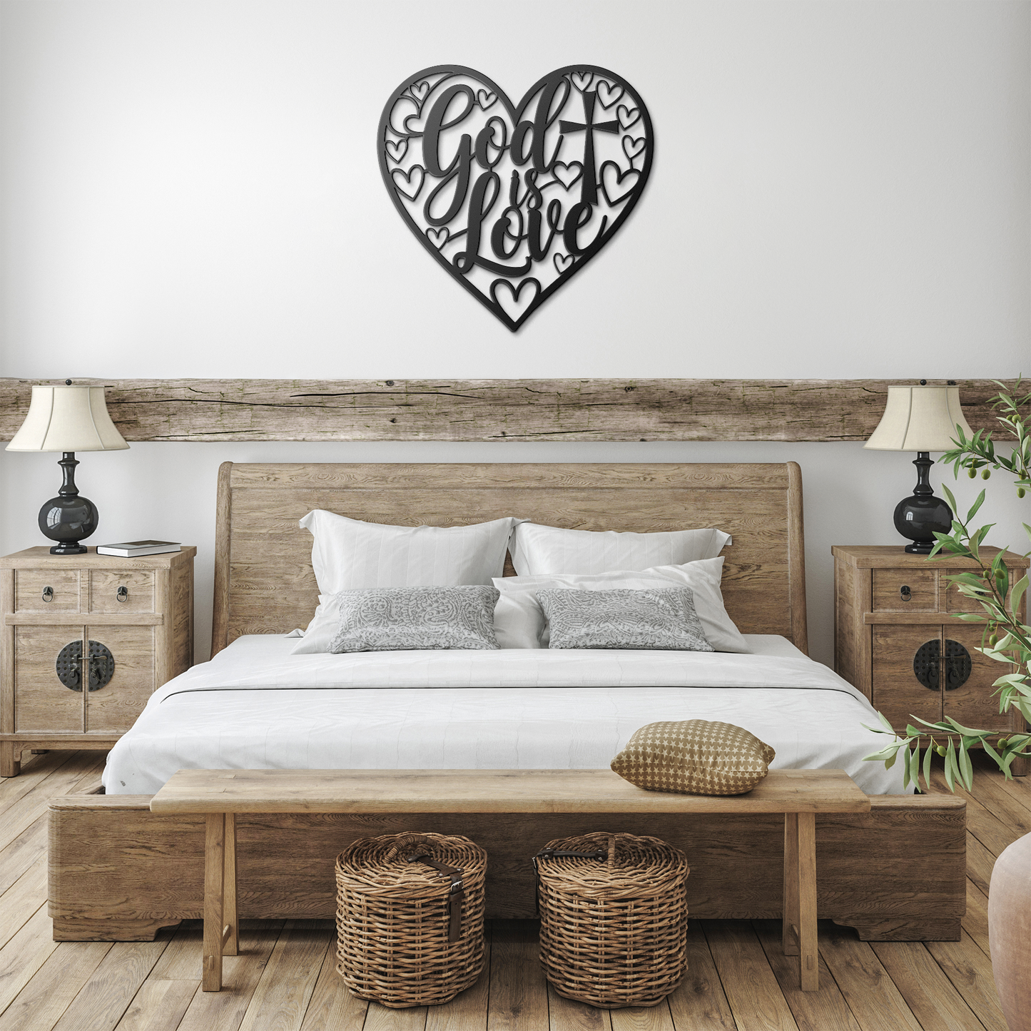 God_Is_Love_Christian_Metal_Sign_Black_Farmhouse_Bedroom_Mockup.png