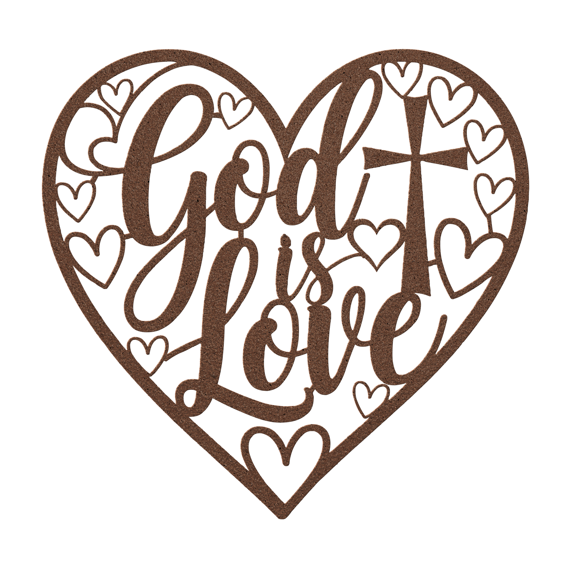God_Is_Love_Christian_Metal_Sign_Copper_Transparent_Mockup.png
