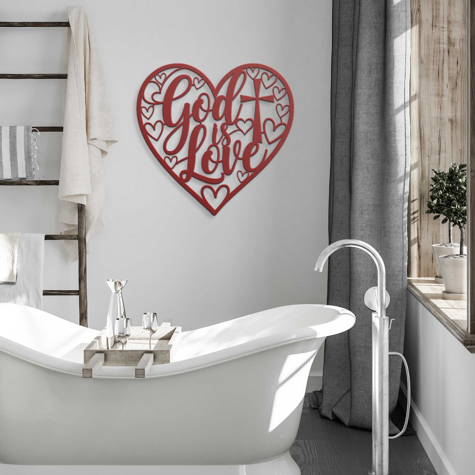 God_Is_Love_Christian_Metal_Sign_Red_Modern_Bathroom_Mockup.png
