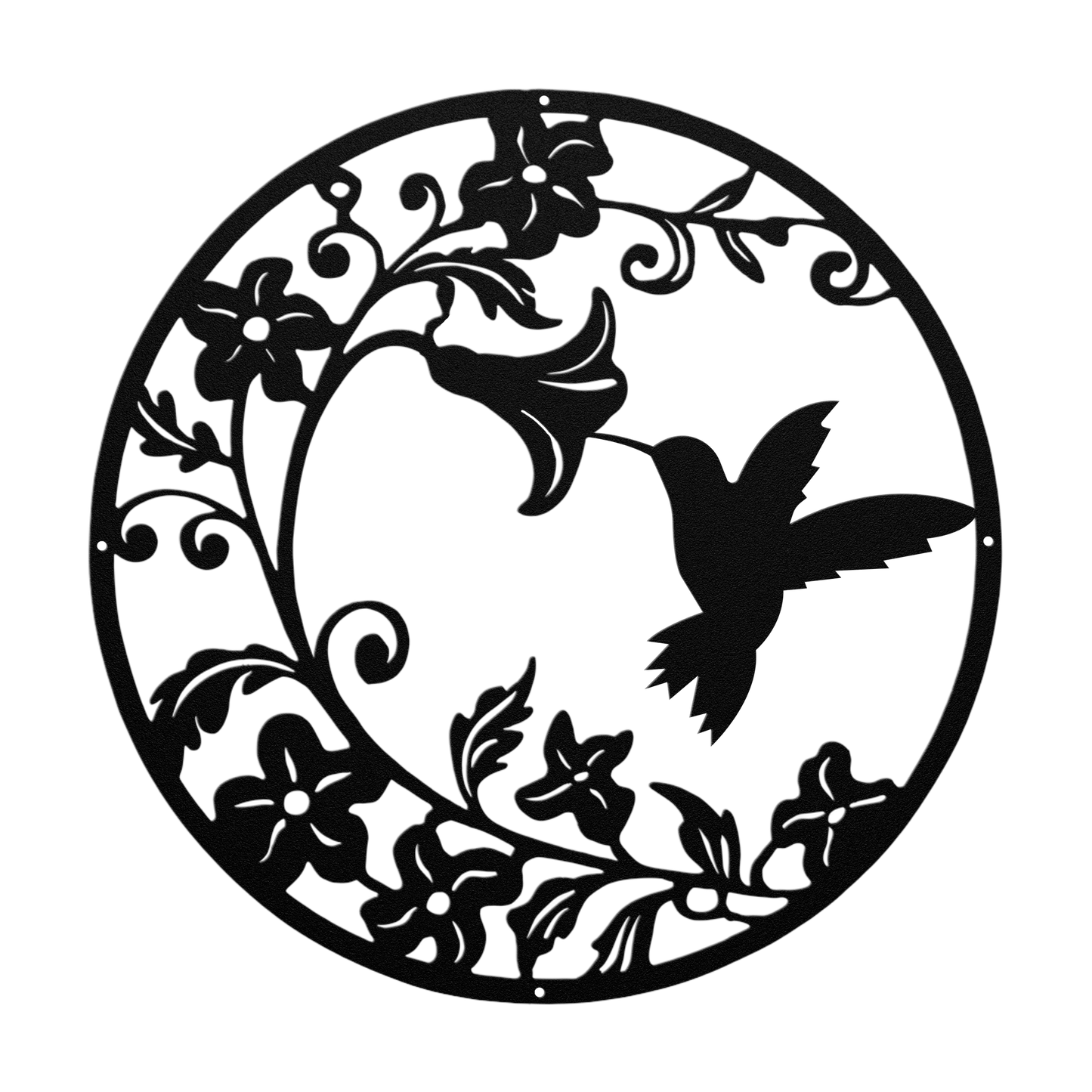Hummingbird_Morning_Glory_Metal_Wall_Art_Black_Transparent_Mockup.png