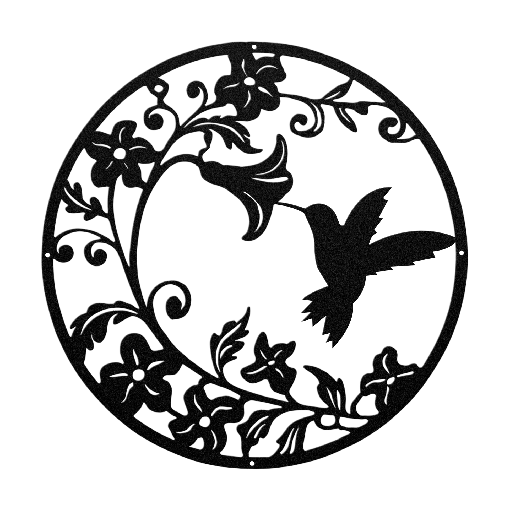 Hummingbird_Morning_Glory_Metal_Wall_Art_Black_Transparent_Mockup.png
