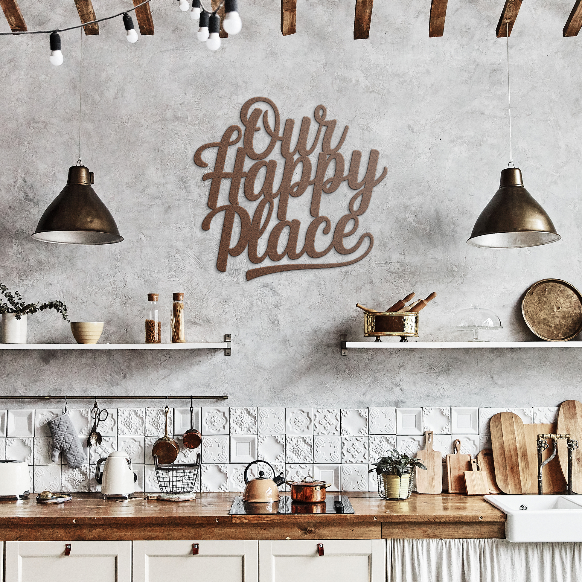 Our_Happy_Place_Metal_Sign_Copper_Rustic_Kitchen_Mockup.png