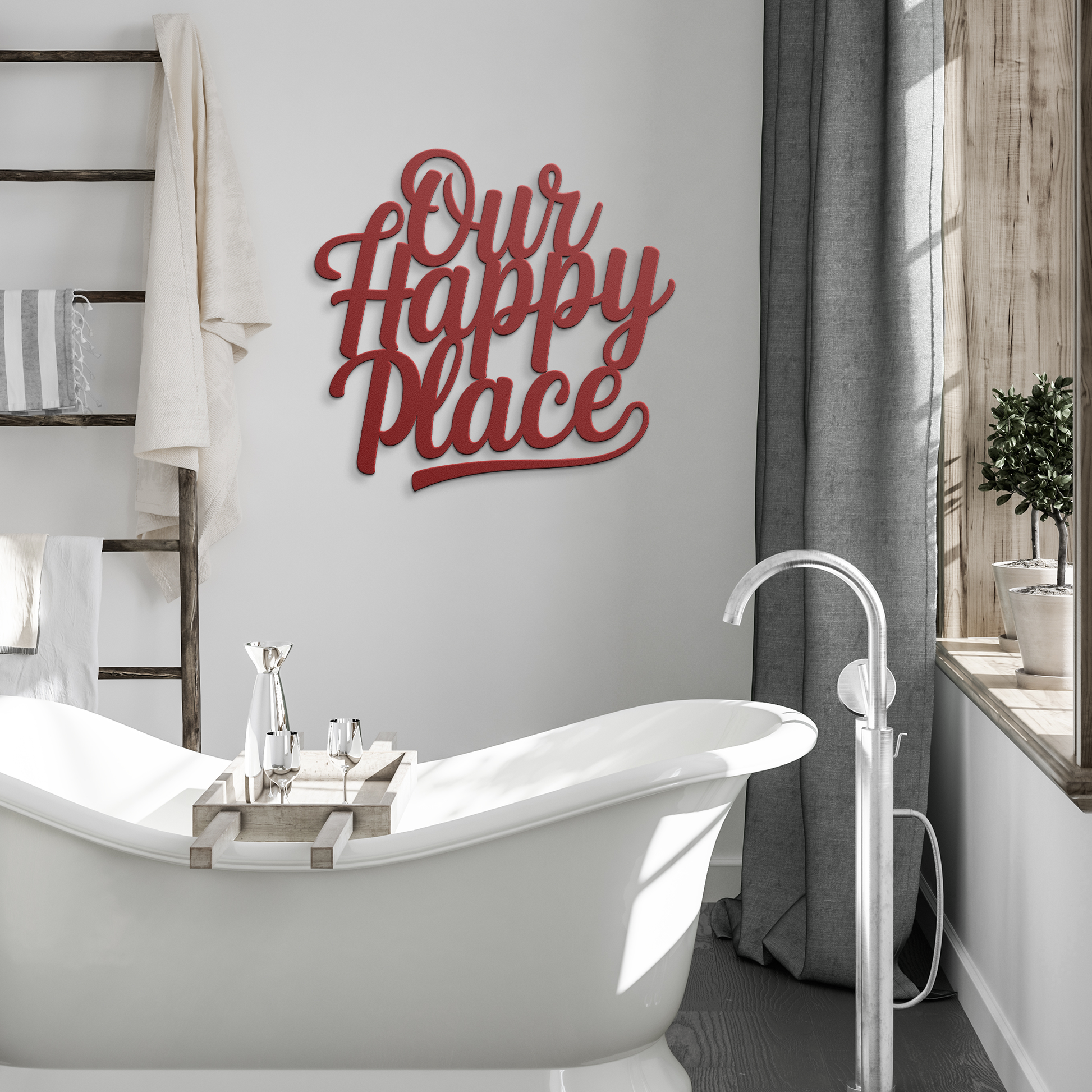 Our_Happy_Place_Metal_Sign_Red_Modern_Bathroom_Mockup.png