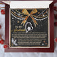 The Soulmate-By My Side - Forever Love Necklace is a heart-shaped pendant in a gift box with a romantic message for your soulmate, beautifully encircled by decorative red berries.