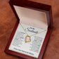 A To My Soulmate, I Love You, Forever & Always Necklace by ShineOn Fulfillment with a heartfelt message for a soulmate, presented in a gift box, featuring a gold finish and adorned with cubic zirconia.