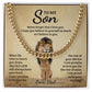 A To My Son, Never Forget That I Love You - Cuban Link Chain decorative canvas from ShineOn Fulfillment, featuring an image of a lion and a cub.