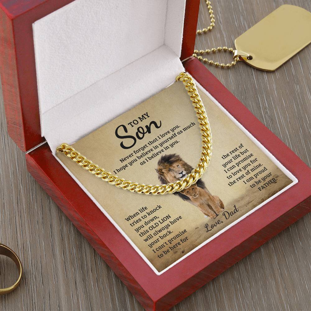 To My Son, Never Forget That I Love You - Cuban Link Chain from ShineOn Fulfillment