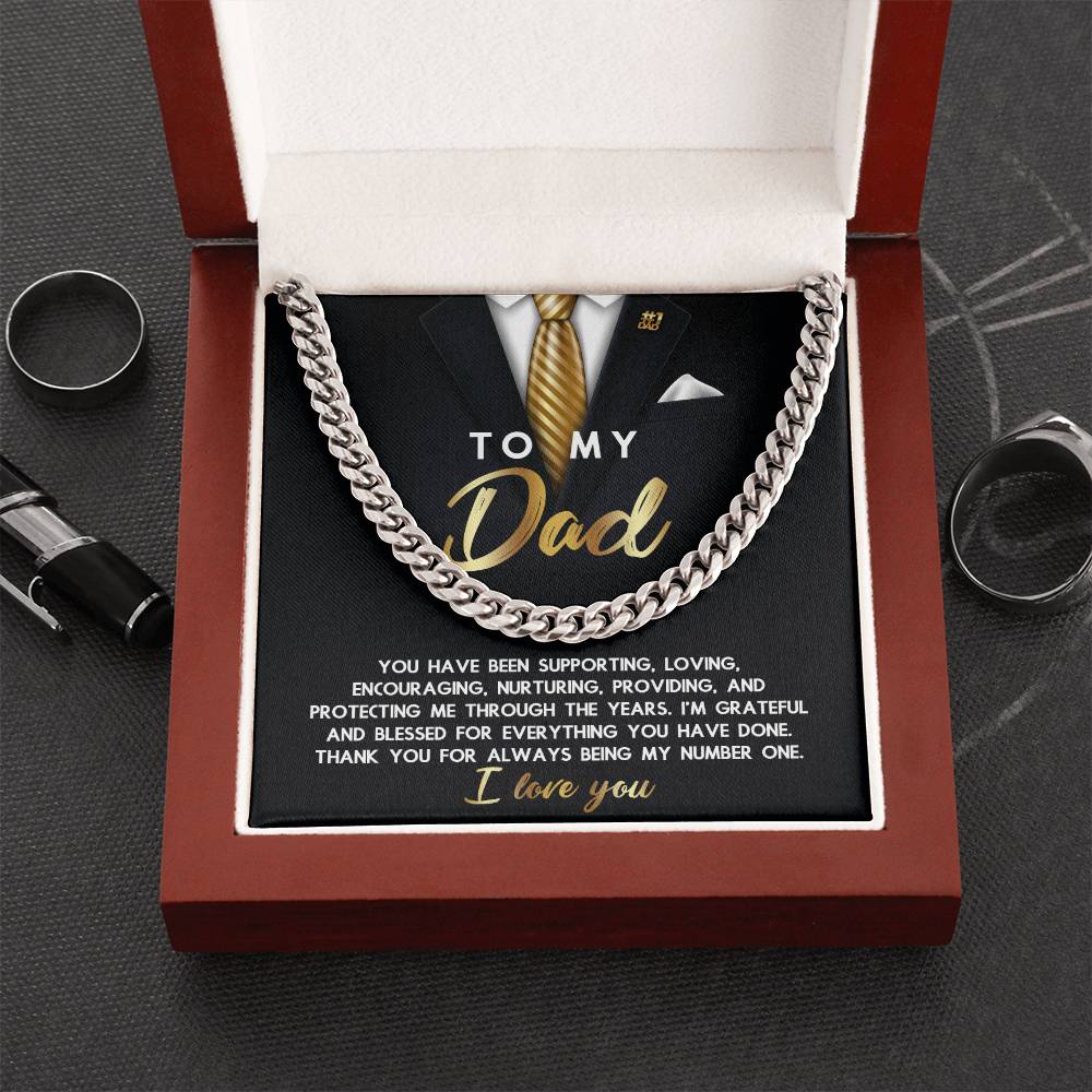 To Dad, Through The Years - Cuban Link Chain