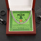 St Patrick's Day gift - To My Man, You're Mine - Cuban Link Chain necklace - St Patrick's Day.