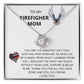 To Dog Mom, Pawtrick Day-A Better Life - Love Knot Necklace adorned with cubic zirconia crystals from ShineOn Fulfillment.