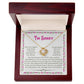The Sorry-A Better Person - Love Knot Necklace is elegantly presented in an open wooden jewelry box. Inside, the necklace, adorned with dazzling cubic zirconia crystals, nestles perfectly. Accompanying it is an apology card, starting with "I'm sorry," which conveys deep remorse and a sincere plea for forgiveness—making it an ideal gift for loved ones.