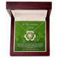 A To My Soulmate, Luckiest Man - Love Knot Necklace in a wooden box by ShineOn Fulfillment.