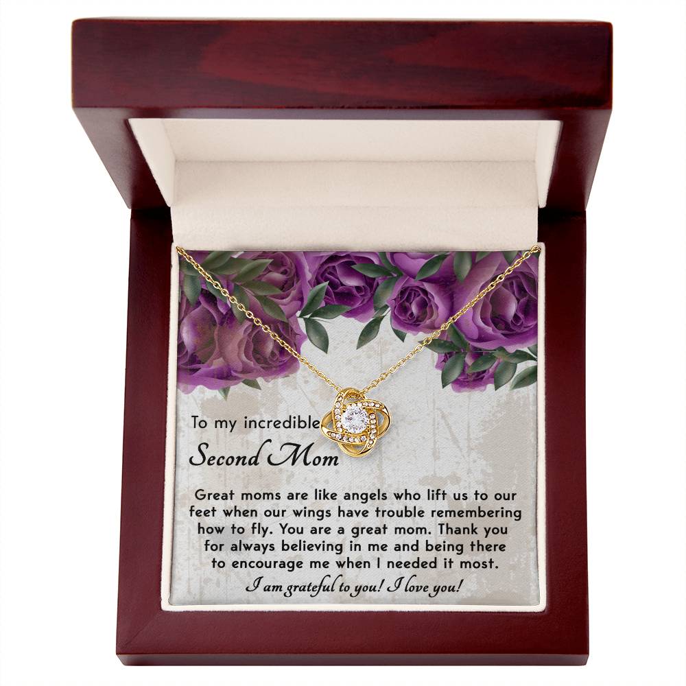 To Bonus Mom, Grateful For You - Love Knot Necklace