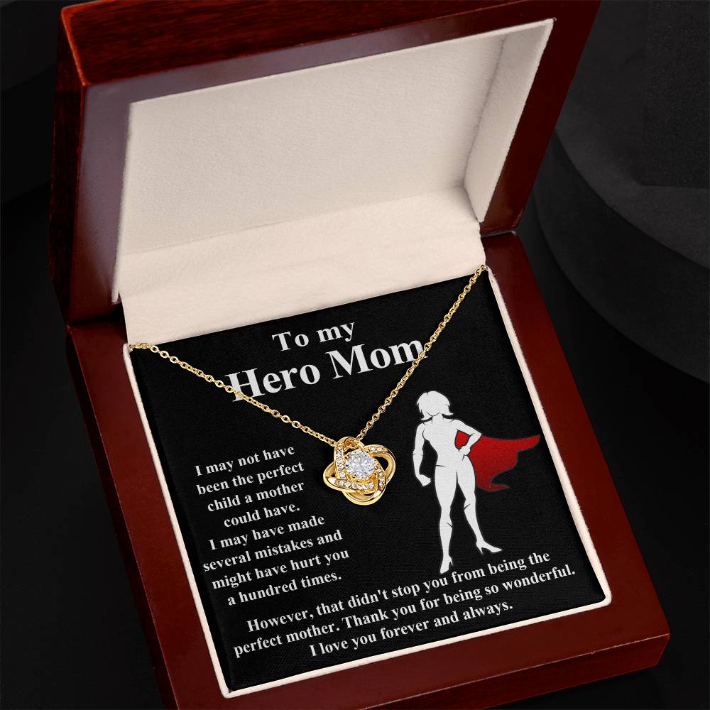 To Mom, The Perfect Mother - Love Knot Necklace