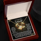 The Soulmate-I See Us - Love Knot Necklace, embellished with cubic zirconia crystals, comes in a jewelry box with a heartfelt card for your soulmate. This personalized gift beautifully embodies deep connection and affection.