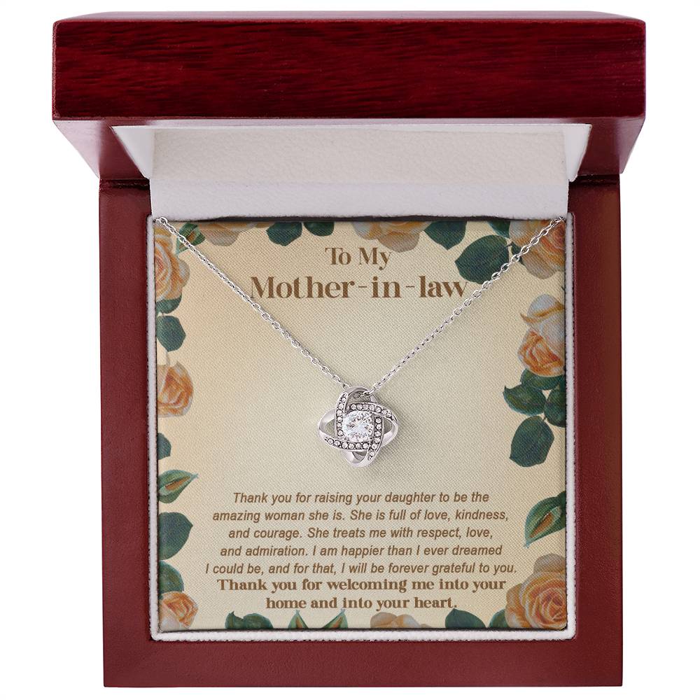 To Mother-in-law, Grateful To You - Love Knot Necklace