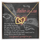 To Mother-In-Law, Mother By Heart - Interlocking Hearts Necklace