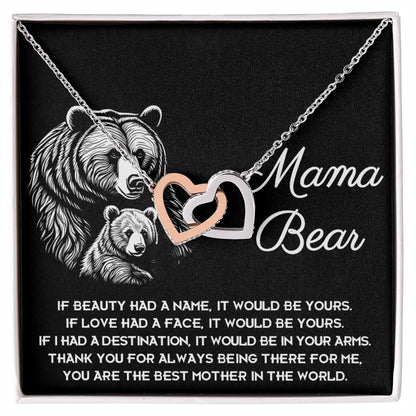 To Mom, In Your Arms - Interlocking Hearts Necklace