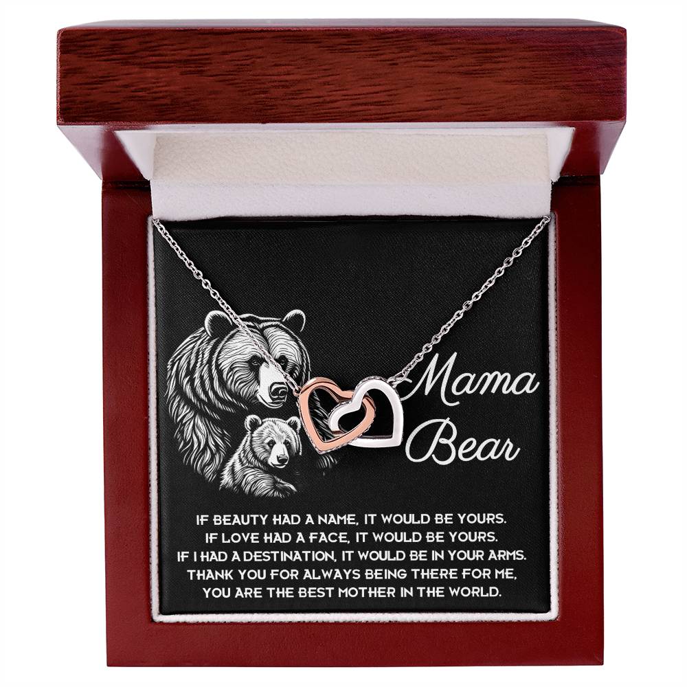 To Mom, In Your Arms - Interlocking Hearts Necklace