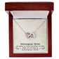Silver To My Unbiological Sister, Sister By Heart - Interlocking Hearts Necklace in a ShineOn Fulfillment gift box.