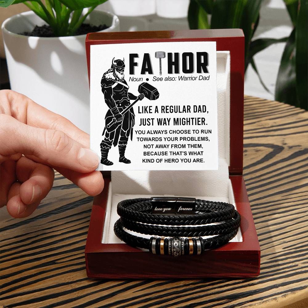 To Dad-Warrior Dad - Love You Forever Bracelet