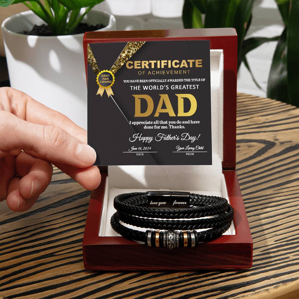 To Dad, The Title Of - Love You Forever Bracelet