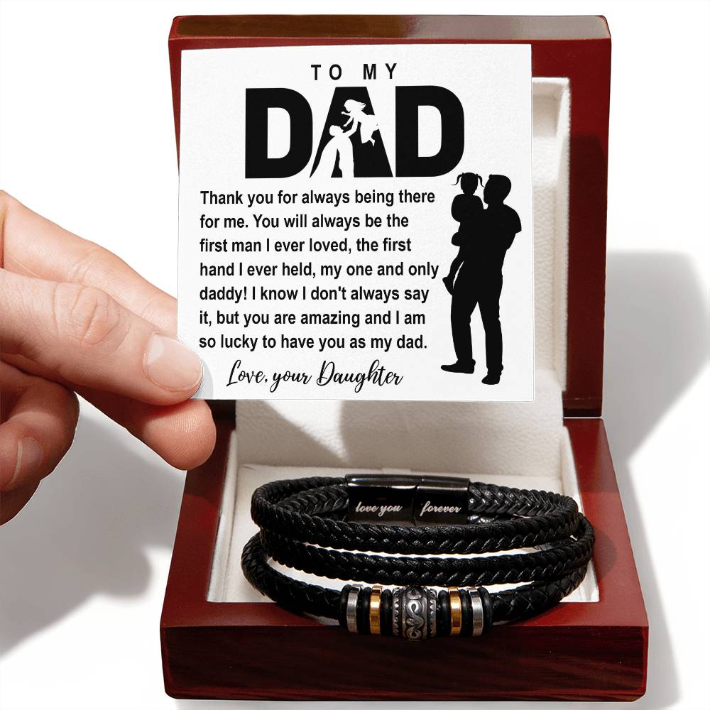 To Dad, There For Me - Love You Forever Bracelet