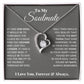 A "To My Soulmate, In Your Heart I Found My Love - Forever Love Necklace" by ShineOn Fulfillment, presented in a box with a poetic message addressed to a soulmate.