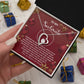 A hand presents an open gift box with the Soulmate-By My Side 2 - Forever Love Necklace, showcasing a diamond heart. The card says "To My Soulmate" with a heartfelt message celebrating your eternal bond. Smaller wrapped gifts surround this ideal present for your soulmate.